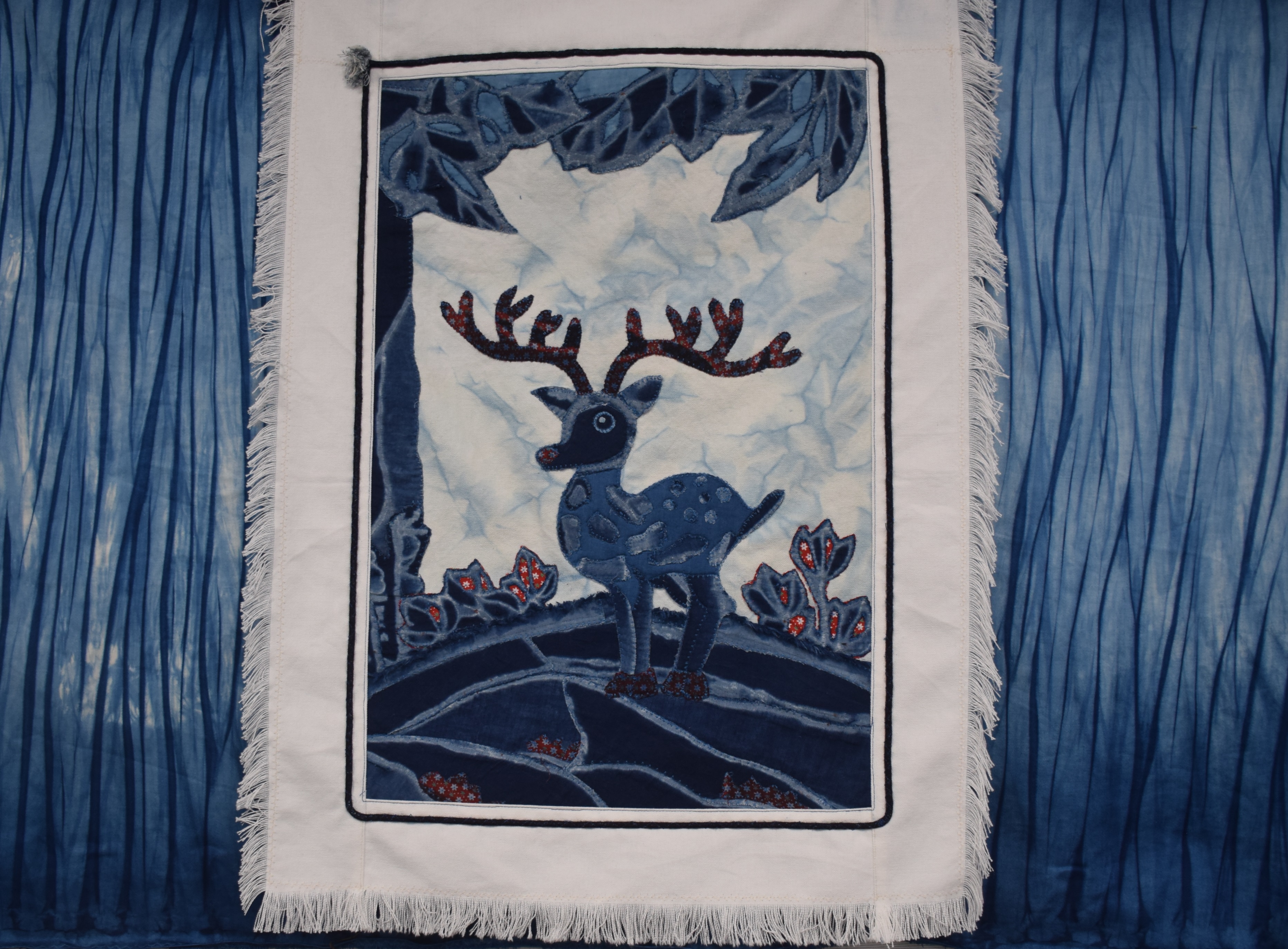 藍染作品「麋鹿藍旅～阿凡達的連想」